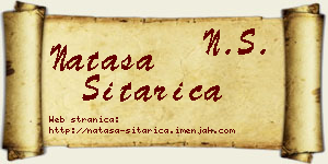 Nataša Sitarica vizit kartica